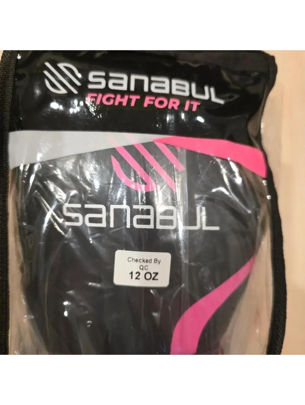 Women's Black and Pink Gloves